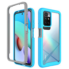 Carcasa Bumper Funda Silicona Transparente 360 Grados ZJ4 para Xiaomi Redmi 10 (2022) Azul Cielo