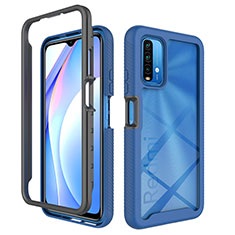 Carcasa Bumper Funda Silicona Transparente 360 Grados ZJ4 para Xiaomi Redmi 9 Power Azul