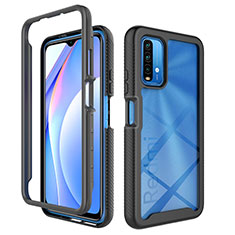 Carcasa Bumper Funda Silicona Transparente 360 Grados ZJ4 para Xiaomi Redmi 9 Power Negro