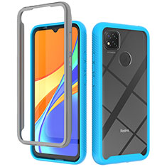 Carcasa Bumper Funda Silicona Transparente 360 Grados ZJ4 para Xiaomi Redmi 9C NFC Azul Cielo