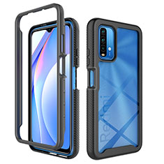 Carcasa Bumper Funda Silicona Transparente 360 Grados ZJ4 para Xiaomi Redmi 9T 4G Negro