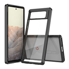 Carcasa Bumper Funda Silicona Transparente 360 Grados ZJ5 para Google Pixel 6 5G Negro