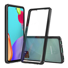 Carcasa Bumper Funda Silicona Transparente 360 Grados ZJ5 para Samsung Galaxy A52 4G Negro