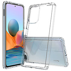 Carcasa Bumper Funda Silicona Transparente 360 Grados ZJ5 para Xiaomi Redmi Note 10 Pro 4G Claro