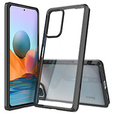 Carcasa Bumper Funda Silicona Transparente 360 Grados ZJ5 para Xiaomi Redmi Note 10 Pro Max Negro