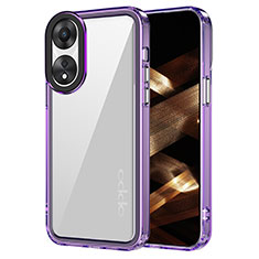 Carcasa Bumper Funda Silicona Transparente AC1 para Oppo A18 Purpura Claro