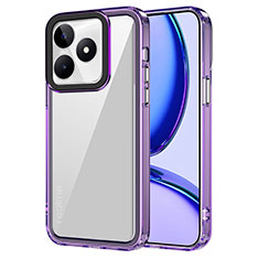 Carcasa Bumper Funda Silicona Transparente AC1 para Realme C51 Purpura Claro