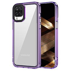Carcasa Bumper Funda Silicona Transparente AC1 para Samsung Galaxy A12 Purpura Claro