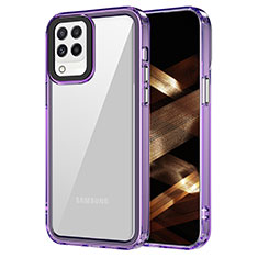 Carcasa Bumper Funda Silicona Transparente AC1 para Samsung Galaxy A22 4G Purpura Claro