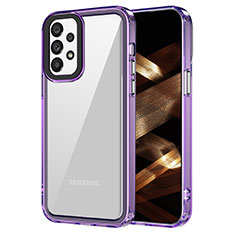 Carcasa Bumper Funda Silicona Transparente AC1 para Samsung Galaxy A52 4G Purpura Claro