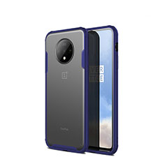 Carcasa Bumper Funda Silicona Transparente Espejo H01 para OnePlus 7T Azul