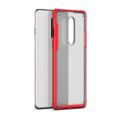 Carcasa Bumper Funda Silicona Transparente Espejo H01 para OnePlus 8 Rojo