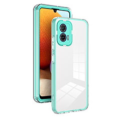 Carcasa Bumper Funda Silicona Transparente Espejo H01P para Motorola Moto G53y 5G Verde