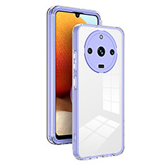 Carcasa Bumper Funda Silicona Transparente Espejo H01P para Realme 11 Pro 5G Morado