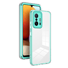 Carcasa Bumper Funda Silicona Transparente Espejo H01P para Xiaomi Mi 11T 5G Verde