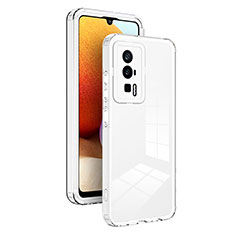 Carcasa Bumper Funda Silicona Transparente Espejo H01P para Xiaomi Poco F5 Pro 5G Blanco