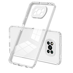 Carcasa Bumper Funda Silicona Transparente Espejo H01P para Xiaomi Poco X3 Blanco