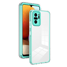 Carcasa Bumper Funda Silicona Transparente Espejo H01P para Xiaomi Redmi Note 10S 4G Verde