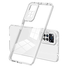 Carcasa Bumper Funda Silicona Transparente Espejo H01P para Xiaomi Redmi Note 11S 4G Blanco