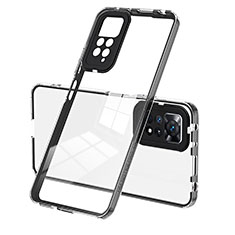 Carcasa Bumper Funda Silicona Transparente Espejo H01P para Xiaomi Redmi Note 11S 4G Negro