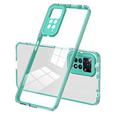 Carcasa Bumper Funda Silicona Transparente Espejo H01P para Xiaomi Redmi Note 11S 4G Verde