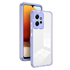 Carcasa Bumper Funda Silicona Transparente Espejo H01P para Xiaomi Redmi Note 12 4G Morado