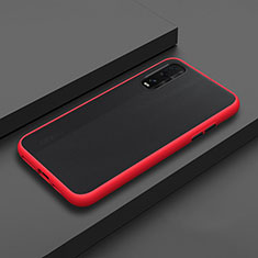 Carcasa Bumper Funda Silicona Transparente Espejo H02 para Oppo Find X2 Rojo