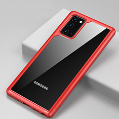 Carcasa Bumper Funda Silicona Transparente Espejo H02 para Samsung Galaxy Note 20 5G Rojo