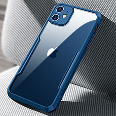 Carcasa Bumper Funda Silicona Transparente Espejo H03 para Apple iPhone 12 Mini Azul