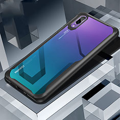Carcasa Bumper Funda Silicona Transparente Espejo H03 para Huawei P20 Negro