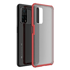 Carcasa Bumper Funda Silicona Transparente Espejo M01 para Xiaomi Mi 10T 5G Rojo