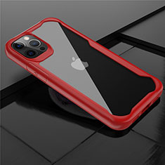 Carcasa Bumper Funda Silicona Transparente Espejo M02 para Apple iPhone 12 Pro Max Rojo