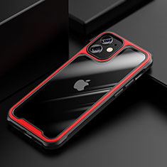 Carcasa Bumper Funda Silicona Transparente Espejo M03 para Apple iPhone 12 Rojo