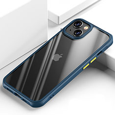 Carcasa Bumper Funda Silicona Transparente Espejo M03 para Apple iPhone 14 Plus Azul