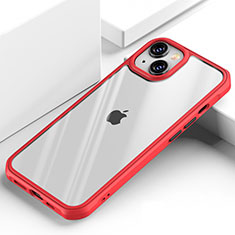 Carcasa Bumper Funda Silicona Transparente Espejo M03 para Apple iPhone 15 Plus Rojo