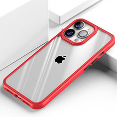 Carcasa Bumper Funda Silicona Transparente Espejo M03 para Apple iPhone 15 Pro Rojo