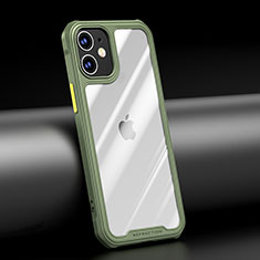 Carcasa Bumper Funda Silicona Transparente Espejo M04 para Apple iPhone 12 Mini Verde