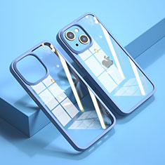 Carcasa Bumper Funda Silicona Transparente Espejo M04 para Apple iPhone 15 Azul