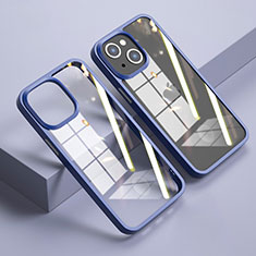 Carcasa Bumper Funda Silicona Transparente Espejo M04 para Apple iPhone 15 Azul Real