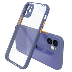 Carcasa Bumper Funda Silicona Transparente Espejo M05 para Apple iPhone 12 Mini Morado