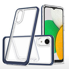 Carcasa Bumper Funda Silicona Transparente Espejo MQ1 para Samsung Galaxy A03 Core Azul