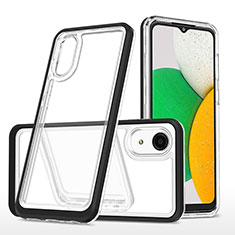 Carcasa Bumper Funda Silicona Transparente Espejo MQ1 para Samsung Galaxy A03 Core Negro