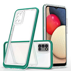 Carcasa Bumper Funda Silicona Transparente Espejo MQ1 para Samsung Galaxy A03s Verde