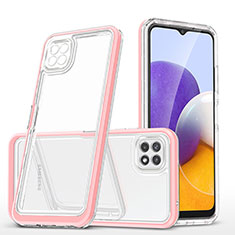 Carcasa Bumper Funda Silicona Transparente Espejo MQ1 para Samsung Galaxy A22s 5G Oro Rosa