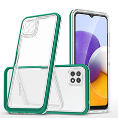 Carcasa Bumper Funda Silicona Transparente Espejo MQ1 para Samsung Galaxy A22s 5G Verde