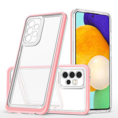 Carcasa Bumper Funda Silicona Transparente Espejo MQ1 para Samsung Galaxy A52s 5G Oro Rosa