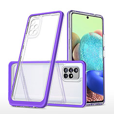 Carcasa Bumper Funda Silicona Transparente Espejo MQ1 para Samsung Galaxy A71 4G A715 Morado