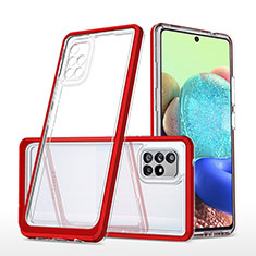 Carcasa Bumper Funda Silicona Transparente Espejo MQ1 para Samsung Galaxy A71 4G A715 Rojo