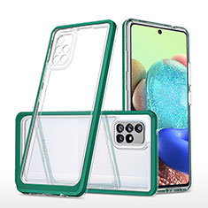 Carcasa Bumper Funda Silicona Transparente Espejo MQ1 para Samsung Galaxy A71 4G A715 Verde