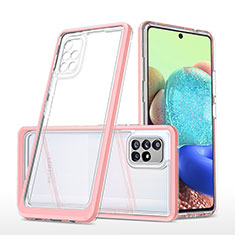 Carcasa Bumper Funda Silicona Transparente Espejo MQ1 para Samsung Galaxy A71 5G Oro Rosa
